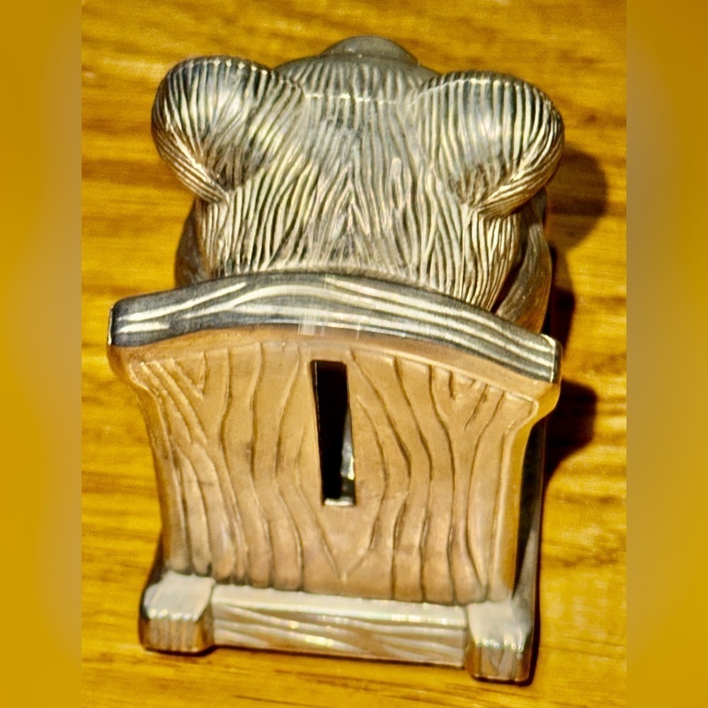 Sliver Plated Bear Coin Bank​​​​ - Picture 4 of 5